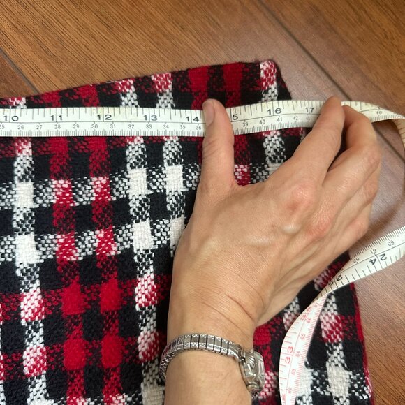 Talbots Houndstooth Wool Blend Skirt Size 8 - Picture 7 of 9